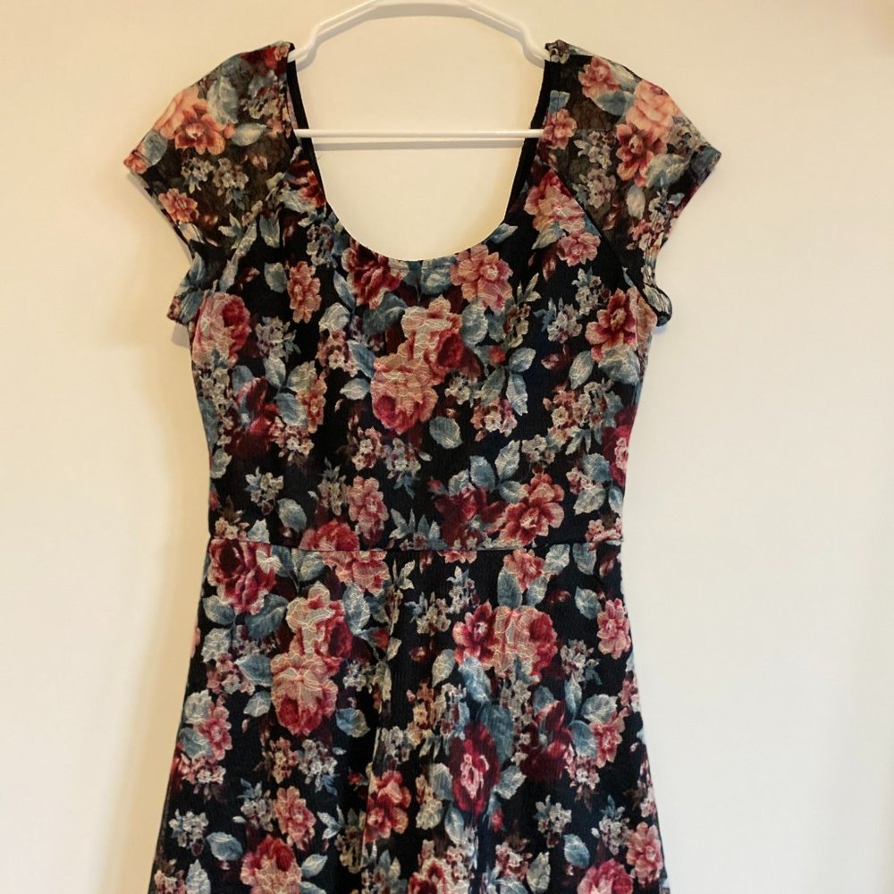 Pretty and Spunky Medium Flared Floral Dress